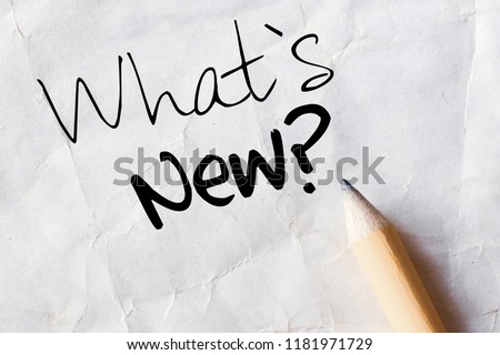 What`s new? - text concept Royalty-Free Stock Photo #1181971729