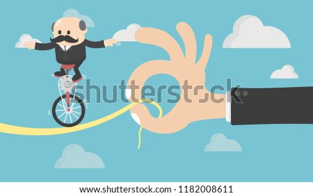 Single wheel bicycle key concept of people running.Business symbol of ambition, success, motivation, 