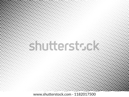Halftone Dots Background. Black and White Distressed Backdrop. Fade Gradient Pattern. Abstract Texture. Vector illustration