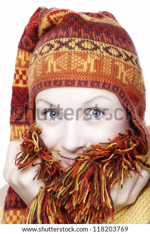 woman in ethnic hat