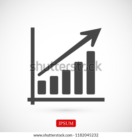 Infographic, chart  icon, stock vector illustration flat design style