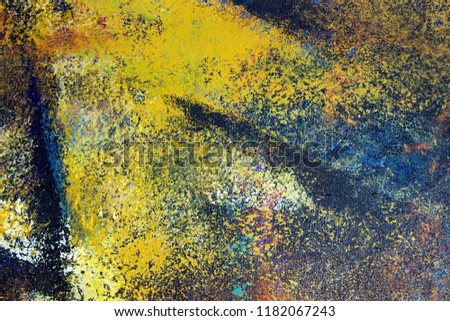 Painting on canvas, Abstract art original oil and acrylic color, Fragment of artwork. Brushstrokes of paint. Modern art. Contemporary art. Colorful texture. thick paint surface, Art background.