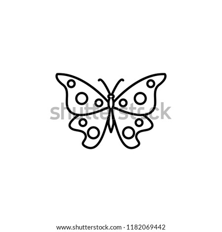 butterfly icon. Element of butterfly icon for mobile concept and web apps. Thin line butterfly icon can be used for web and mobile on white background