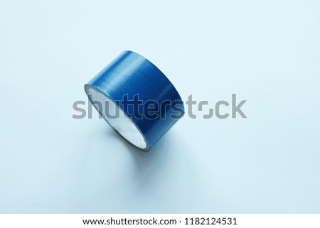  Roll  plastic duct tape  on white background