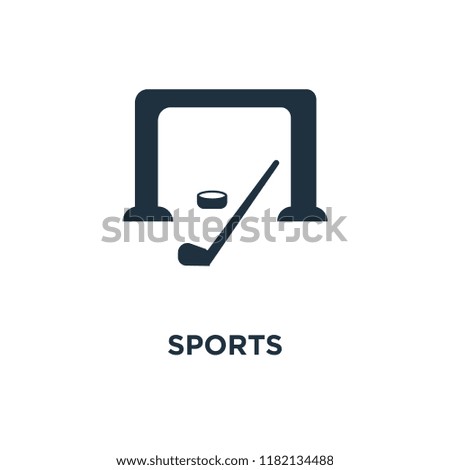 Sports icon. Black filled vector illustration. Sports symbol on white background. Can be used in web and mobile.
