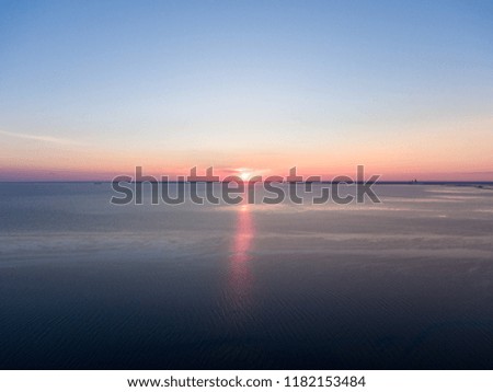 September sunset on Mobile Bay on the Alabama Gulf Coast