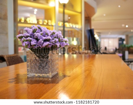 Flowers on dinner table