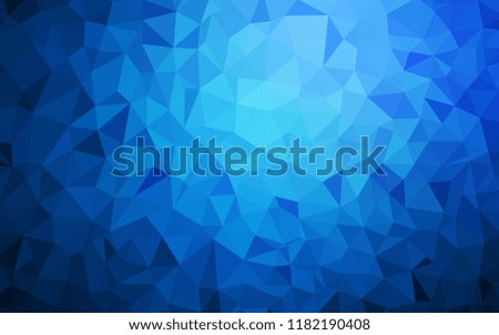 Dark BLUE vector gradient triangles pattern. Polygonal abstract illustration with gradient. A completely new design for your leaflet.