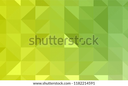 Light Green, Yellow vector low poly layout. Triangular geometric sample with gradient.  Brand new design for your business.