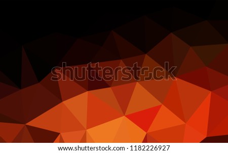 Dark Red vector polygonal pattern. Brand new colored illustration in blurry style with gradient. Triangular pattern for your business design.