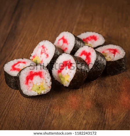 Japanese rolls for menu photos