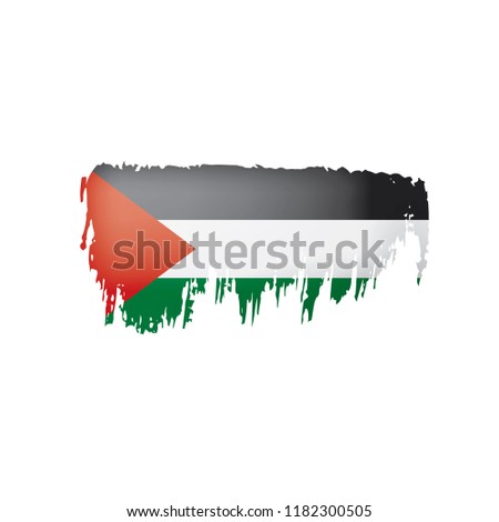 Palestine flag, vector illustration on a white background.