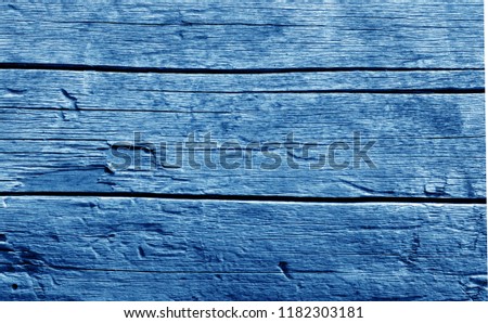 Old wooden wall in navy blue tone. Abstract background and texture for design.