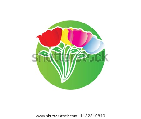 Flower logo vector template