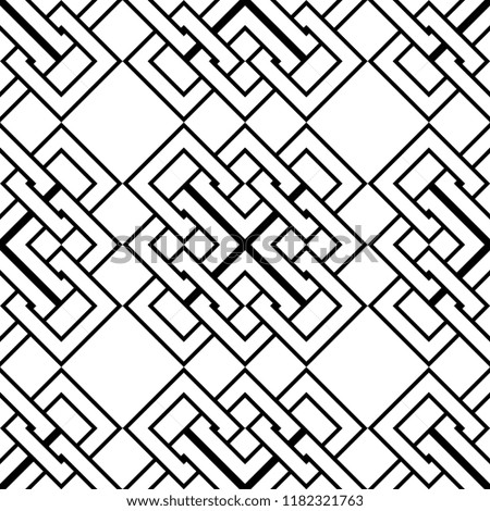 Design seamless monochrome geometric pattern. Abstract background. Vector art