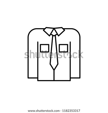 shirt with a tie icon. Element of clothes icon for mobile concept and web apps. Thin line shirt with a tie icon can be used for web and mobile