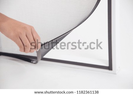  mosquito window screens on white background