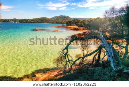 Tasmanian coastline at Freycinet National Park Tasmania