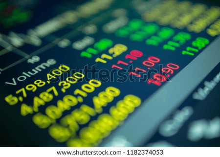 Abstract background stock market. view of stock market data blurred background on mobile display. Financial, investment and business concept.