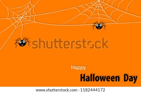 Happy Halloween Day and Spider, Cobweb illustrator background 