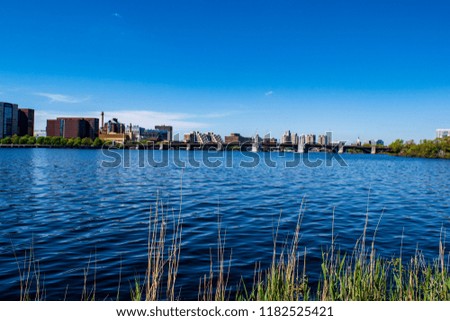 Charles river in Boston Massachusetts USA