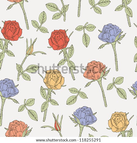 rose seamless pattern