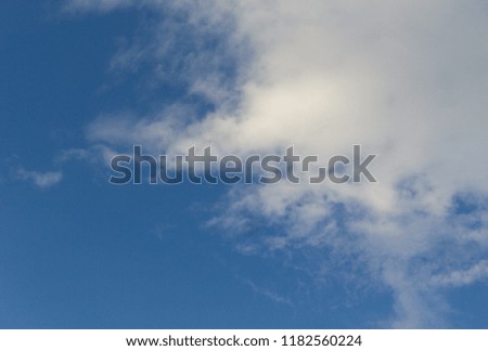 Clouds and blue sky in the rainy season.
