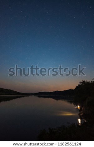 river Oka starry night