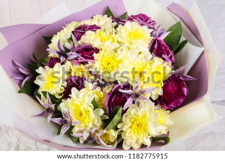 Romance bouquet with various flower