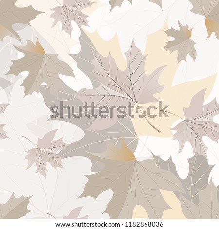 Autumn leaves. Pattern, vector background. Leaves of maple. Design for wallpaper, fabric.