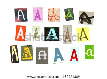 Letter E Of With Colorful Newspaper Letters Isolated On White Stock Photos And Images Avopix Com