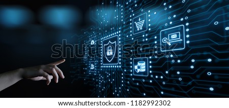 Data protection Cyber Security Privacy Business Internet Technology Concept. Royalty-Free Stock Photo #1182992302