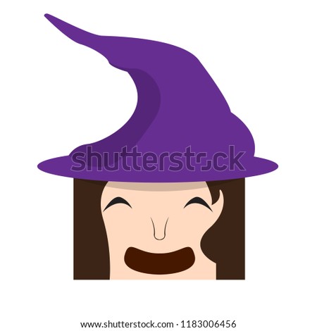 Happy halloween cartoon witch avatar