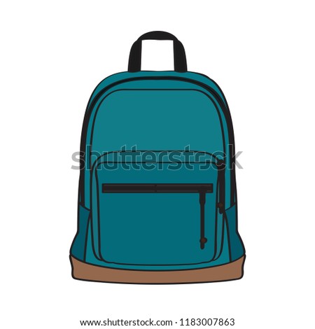 Isolated school bag