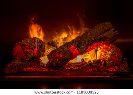 New york hotel fire place logs