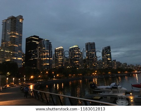 Downtown Vancouver by night