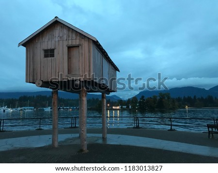 evening, light shed, Vancouver, BC