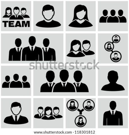 Office people icons set Royalty-Free Stock Photo #118301812