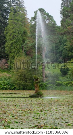 Beautiful Nature and Landscape at Powerscourt House and Garden, County Wicklow, Ireland.