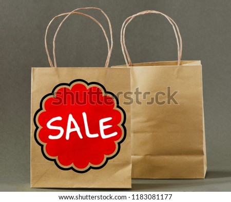 SALE concept. Sale shopping bag.