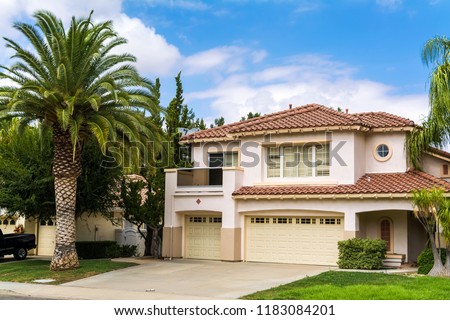 Single family house, Temecula city, California Royalty-Free Stock Photo #1183084201