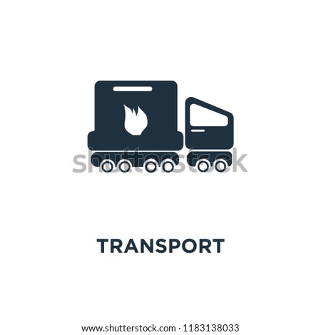 Transport icon. Black filled vector illustration. Transport symbol on white background. Can be used in web and mobile.