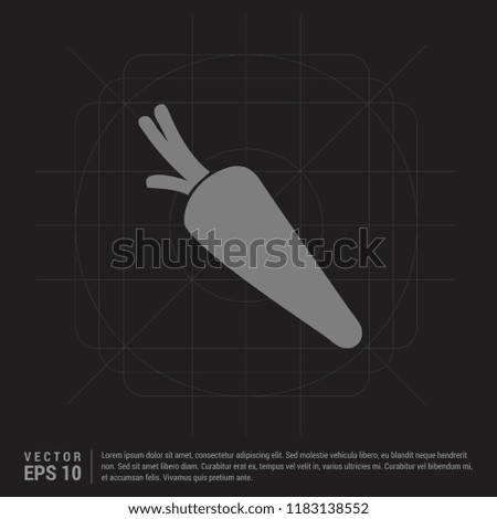 Vegetable carrot icon - Black Creative Background - Free vector icon