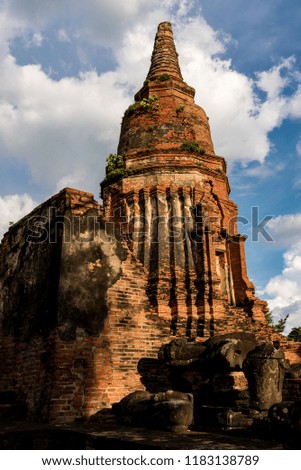  Buddhist temple in Ayutthaya thailand