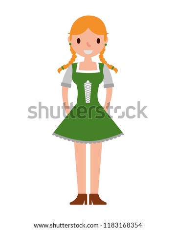 german woman with typical dress