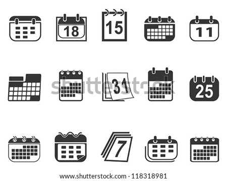 collection of calendar icons