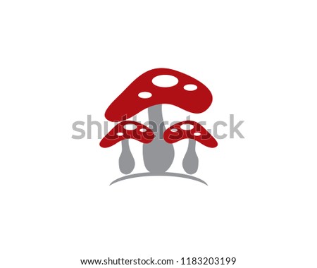 Mushroom Farm Logo Template Design Vector