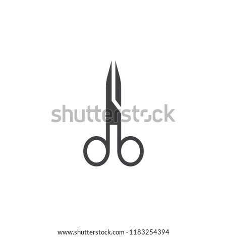 Nail scissors vector icon. filled flat sign for mobile concept and web design. Cosmetic scissors for manicure simple solid icon. Symbol, logo illustration. Pixel perfect vector graphics