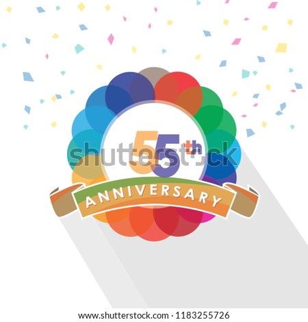 fifty-five anniversary logo design