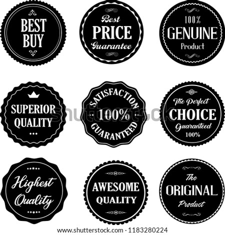 
Premium quality seal or label flat icon. Set of stamp tag badge for business Illustration on white background